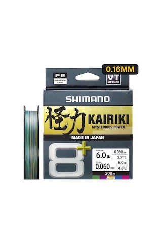 Shimano Kairiki 8+ 300m Multi Clour Örgü İp Misina 0.16mm