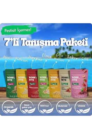 7'li Tanışma Paketi Kurutulmuş Organik Karışık Atıştırmalık Paketi Diğer