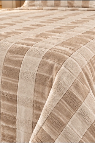 Kapreo Home Hennesey 3 Parça Comforter Yorgan Yatak Örtüsü Seti Çift Kişilik 240x260 Açık Kahverengi