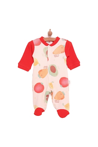 Bebetto Yenidoğan Vegatables Patikli Tulum Unisex 23Kbbtuptt004_Turuncu
