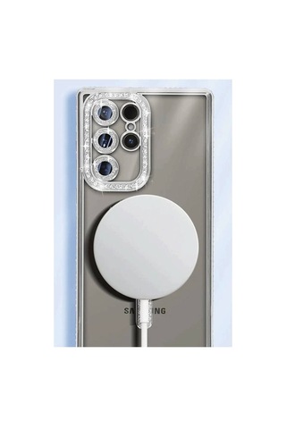 Samsung Uyumlu Galaxy S25 Ultra Kılıf Joke Simli Magneticsafe Kılıf - Gold Evimdeyokyok