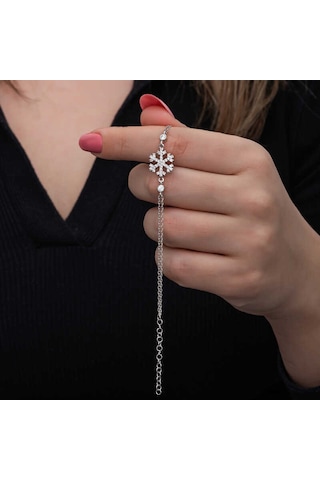 Blackcraft 925 Ayar Gümüş Kar Tanesi Kadın Bileklik Bc-8268bc