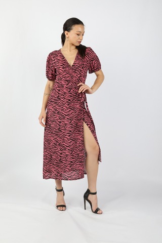 Kadın Viskon Pembe Elbise Pembe