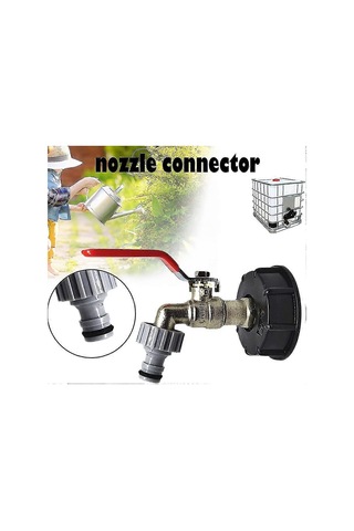 Tank Musluğu 1000l S60x6 Ibc Musluk Bağlantısı 1/2" Hortum Bağlantısı, Tahliye Tankı