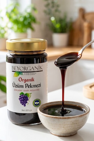 Beyorganik Pestisit Analizli Organik Üzüm Pekmezi 650gr