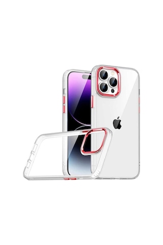 Apple Uyumlu iPhone 14 Pro Kılıf Zore Flora Kapak Kırmızı
