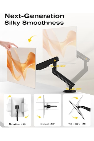 Nb Ergonomic North Bayou A5 17''-32'' Tek Kol 2-9 Kg Vesa Uyumlu Monitör Standı