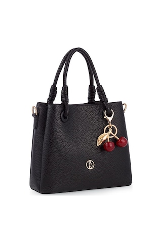 Bilik Deri Logo Detaylı Siyah Kadın El Çantası Riv 145-r Siyah