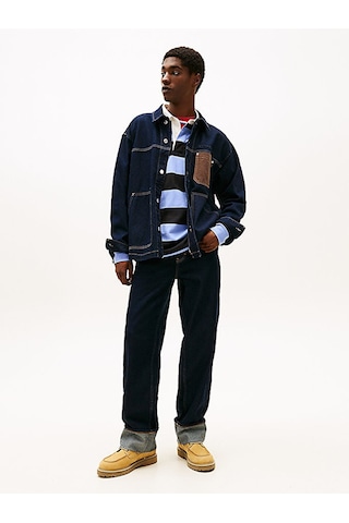 Tommy Hilfiger Chore Jacket Ext Eı6050 Erkek Mavi Denim Ceket - Dm0dm22419