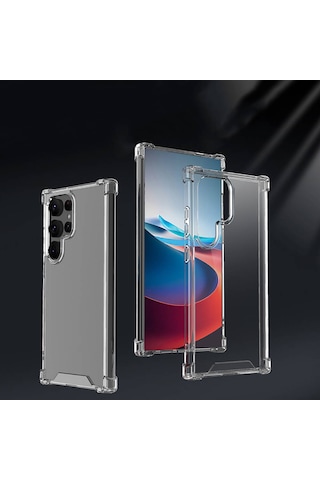 Galaxy Uyumlu S24 Ultra Kılıf Nitro Anti Shock Silikon - Renksiz Renksiz Renksiz