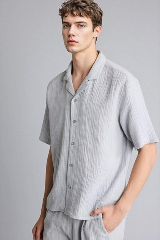 Defacto %100 Pamuk Relax Fit Gömlek C7578ax26smgr130 Gri-gr130