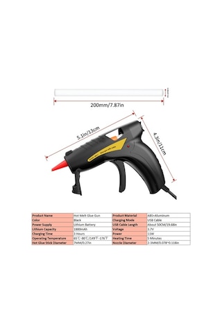 Pazly Lemestar 30w Profesyonel Sıcak Tutkal Tabancası Seti - 50 Adet Çubuklu, Marangozluk, Ev Onarımları İçin