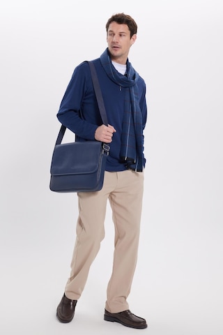 Tudors Erkek Relax Fit Rahat Kesim %100 Pamuk Yarım Fermuarlı Polo Yaka İnterlok Lacivert Sweatshirt-42169 Lacivert
