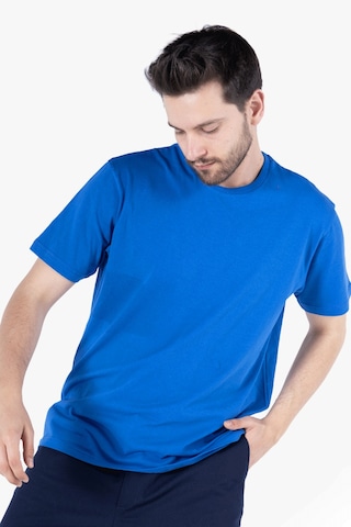 Yıldırımlar T-shirt Bisiklet Yakalı İş Tişörtü Saks Mavi