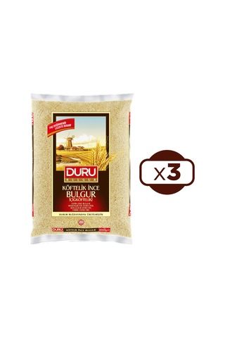 Duru Çiğ Köftelik İnce Bulgur 3 x 1 KG