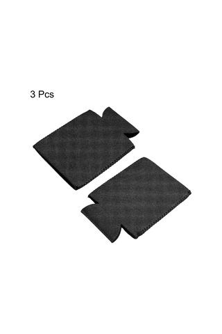 Dar Kutular Ve Şişeler İçin Yalıtımlı Katlanabilir Neopren Kılıflar, Siyah 3'lü Paket, Siyah Diğer