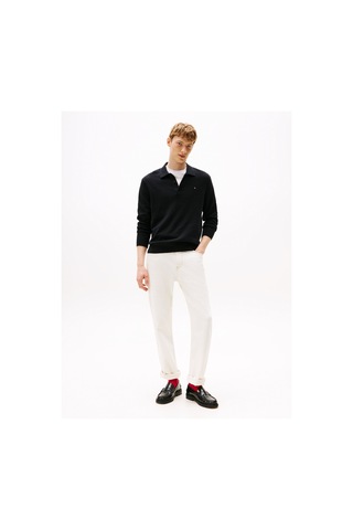 Tommy Hilfiger Pıma Org Ctn Cashmere Ls Polo Erkek Siyah Kazak - Mw0mw36519 Siyah
