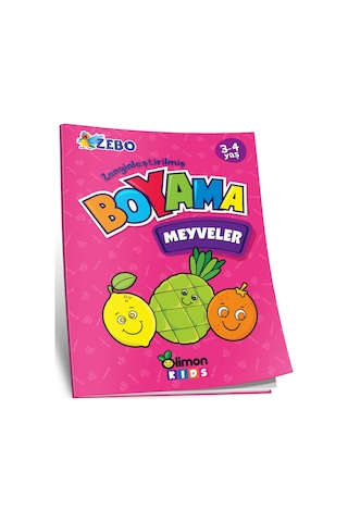 Meyveler Boyama 3-4 Yaş - Limonkids
