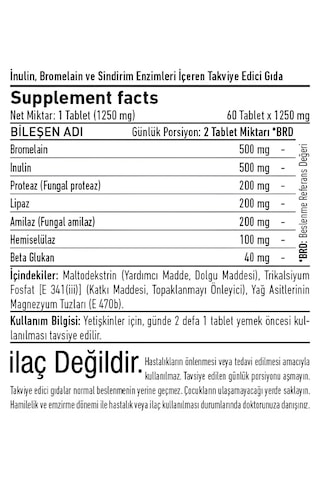 Vitagenom Bromelain Kompleks 1250 MG 60 Tablet