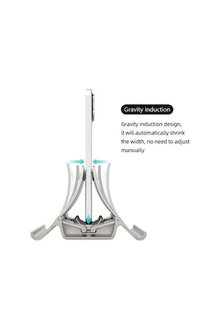 Novahub Dikey Dizüstü Bilgisayar Standı - Abs Materyal, Gümüş/siyah, Telefon Ve Tablet İçin Ayarlanabilir Stand