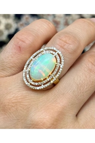 Opal Elmas Yüzük 053