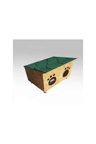 Kedi Kulübesi Profesyonel Multible Greenroof 2/4 Ahşap Kedi Evi 62 x 50 x 85 CM