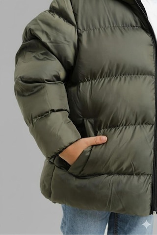 Blayn Jeans Erkek Çocuk Kapşonlu Montiçi Polarlı Su Ve Rüzgara Dayanıklı Haki