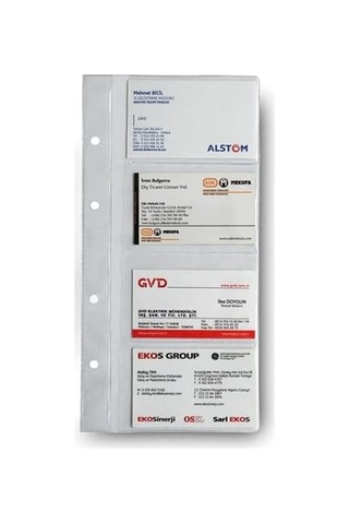 2k Kartvizit Albümü Yedeği 4 Sıralı 96 Kartlık 237 Şeffaf 12x25,5 Cm