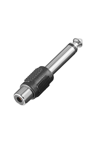 6.35mm 1/4" Mono Fiş Erkek - RCA Dişi Ses Jakı Dönüştürücü Adaptö