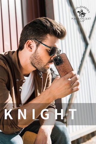 Santa Barbara Polo Knight-Apple iPhone Uyumlu 14 Pro Kilif.yılan Derisi Tasarımı.Apple iPhone Uyumlu 14 Pro Deri Kılıf Kahverengi