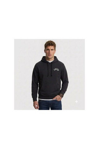 Levi's Rahat Kalıp Pamuk Erkek Kapüşonlu Relaxed Sweatshirt Koyu Siyah