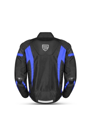 Motosiklet Montu Full Korumalı Titanyum 4 Mevsim Maxdura Hörgüçlü Model Mont Blue