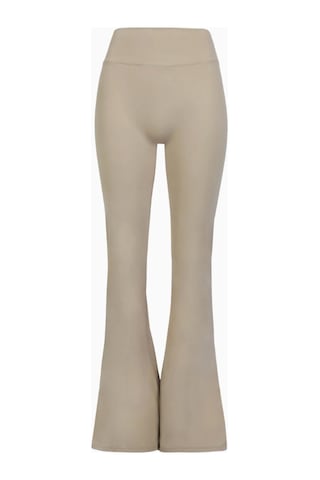 Because Of Alice Base Sculpting Flared Leggings Şekillendirici Yüksek Bel Bol Paça Kadın Tayt Açık Kahverengi