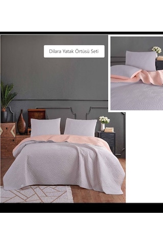 Colors & Colors Dilara Çift Kiş. Yatak Örtüsü 220x240 -gri Pudra Gri