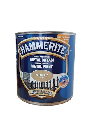 Marshall Hammerıte Metal Boyası Pürüzsüz 2,5Lt Altın
