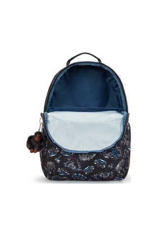 Kıplıng Seoul Lap Büyük Boy Sırt Çantası Desenli Jungle Fun Race