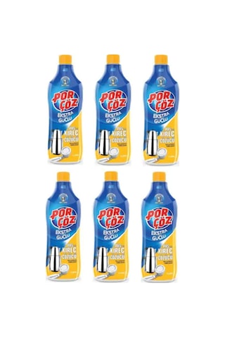 Porçöz Ekstra Güçlü Pas Ve Kireç Çözücü 6 x 1 L