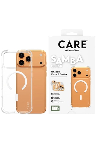 Panzerglass Care Apple iPhone Uyumlu  17 Pro Max Fashionable Case Samba Magsafe Şeffaf Kılıf