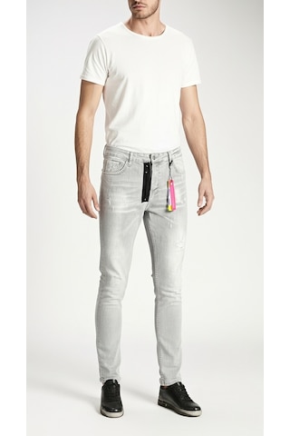 Barmore Grey Wash Jean Badge Patch Erkek Gri