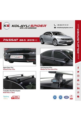 Vw Passat B8.5 Kapı Eşiği 4 Prç Krom 2019 ve Sonrası