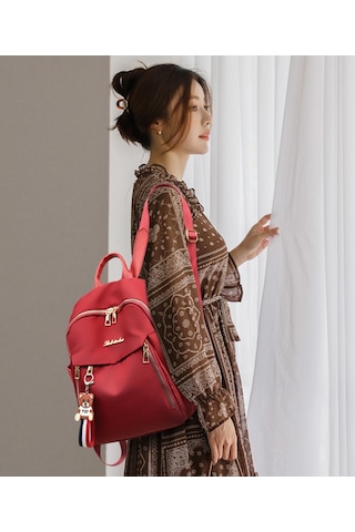 Kadın Moda Günlük Oxford Kumaş Sırt Çantası Kırmızı