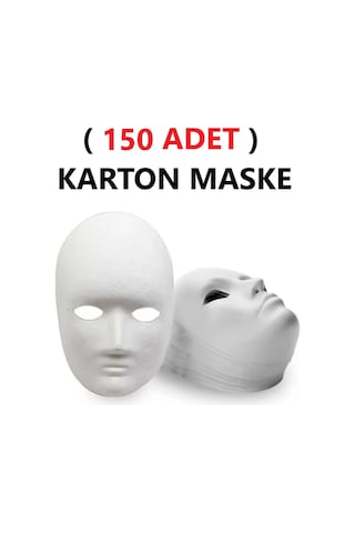150 Adet, Karton Maske, Boyanabilir, Eğitici Maske Boyama, Etkinlik Ve Hobi Maskesi