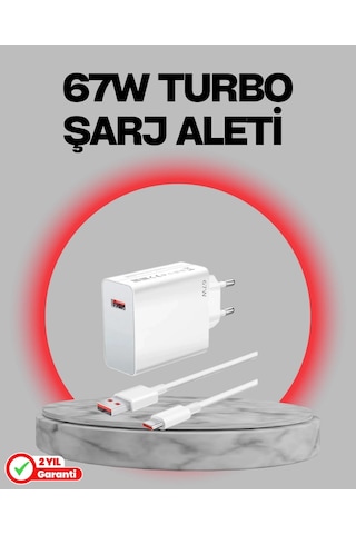 Buğz 67 Watt Turbo Destekli Şarj Cihazı Honor 50 70 90 Uyumlu