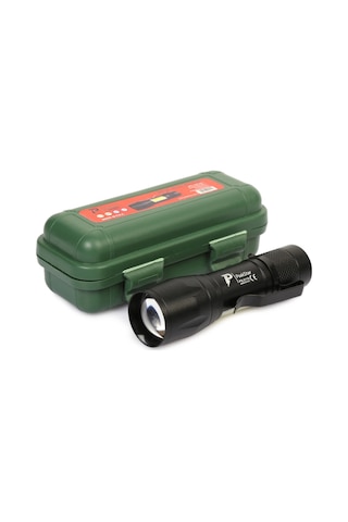 Ps-2115 Ultra Güçlü Usb Şarjlı El Feneri Kutulu Kamp Feneri Avcılık Feneri