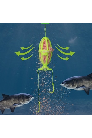 Çift Kancalar Iseama Patlayıcı Kanca Bighead Sazan Besleyici El Çubuğu Ve Atma Çubuğu, Boyut: 11, Boyut:11