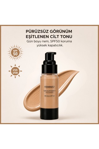 Bb Cream Spf50 Yüksek Kapatıcı, Nemlendirici, Ton Eşitleyici, Aydınlatıcı Medium