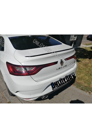 OtoÇizgi Renault Megane 4 Sedan Kasa Bagaj Üstü Spoiler Piano Black-Beyaz OtoÇizgi