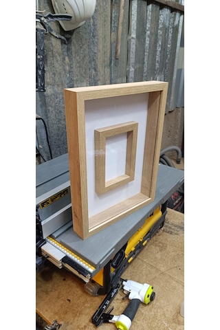 Çiçek Çerçevesi Gelin Çiçeği Çerçevesi 40x30 Meşe Plastik Cam