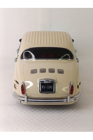 Nostaljik Radyo Oyuncak Araba Müzik Çalar Bluetooth Hoparlör Usb Tf Aux Sd Kart Ses Bombası - Gri- T