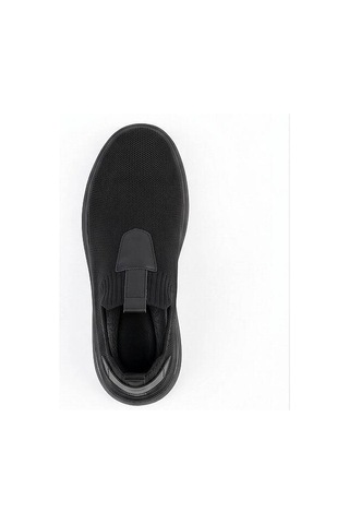 Daytex 1111 Erkek Slip-on - Full Triko Örgü Sportif Kalın Eva Taban Sneaker Siyah